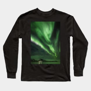 Aurora Borealis in Snæfellsnes, Iceland Long Sleeve T-Shirt